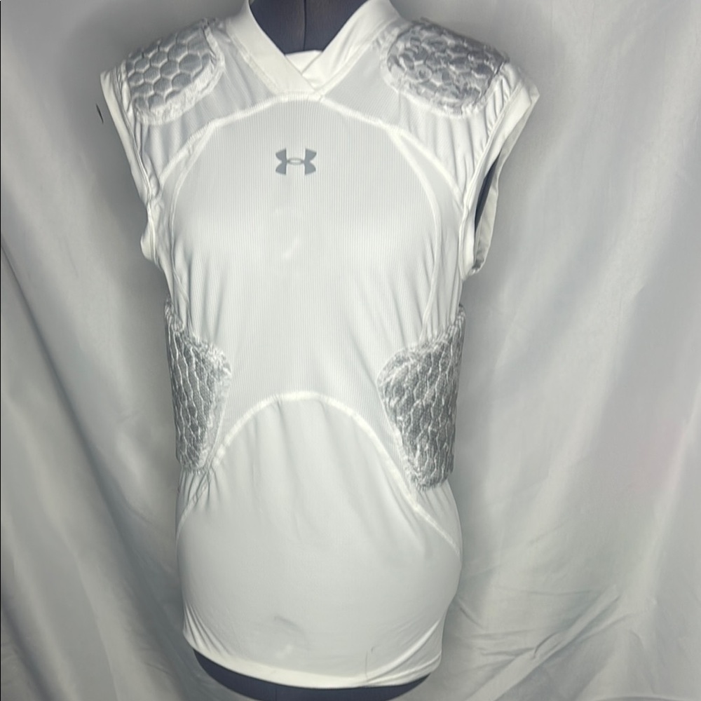 Under Armour Padded Men’s White and Gray Sleeveless Jersey